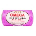 Hilo Nylon #5 color Rosa Flourecente Paquete de 6 pzs