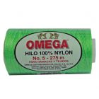 Hilo Nylon #5 color Verde Fosforecente Paquete de 6 pzs