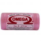 Hilo Nylon #2 color Rosa Niña Paq. con 12 pzs