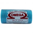 Hilo Nylon #2 color Azul Turquesa Paq. con 12 pzs