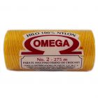 Hilo Nylon #2 Matizado color Amarillo paquete de 12 pzs