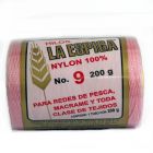 Hilo Nylon #9 color Rosa Niña Paquete de 4 pzs