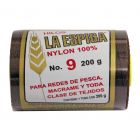 Hilo Nylon #9 color Café Paquete de 4 pzs