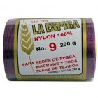 Hilo Nylon #9 color Uva Paquete de 4 pzs