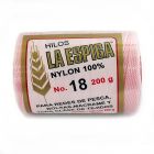 Hilo Nylon #18 color Rosa Niña Paquete de 4 pzs