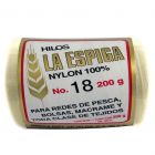 Hilo Nylon #18 color Manta Paquete de 4 pzs