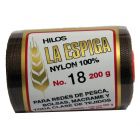 Hilo Nylon #18 color Café Paquete de 4 pzs