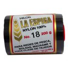 Hilo Nylon #18 color Negro Paquete de 4 pzs