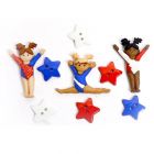 Botones Decorativos Niñas Gimnastas