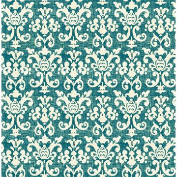 Acolchado Capitonado Zara Damasco Verde Jade