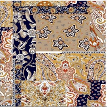 Jamaica 1.50 Estampado Flor Chica Azul Turquesa