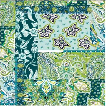 Jamaica 1.50 Estampado Flor Chica Verde Menta