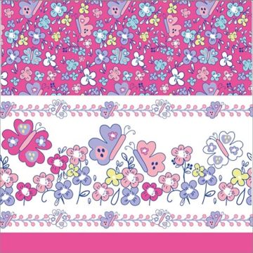 Jamaica Cenefas Mariposa Flor Rosa Fiusha