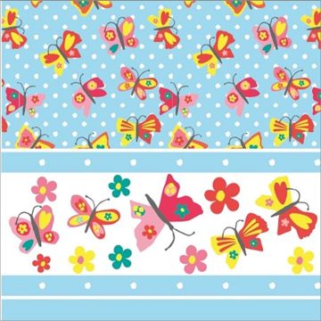 Jamaica Cenefas Mariposa De Papel Azul Cielo