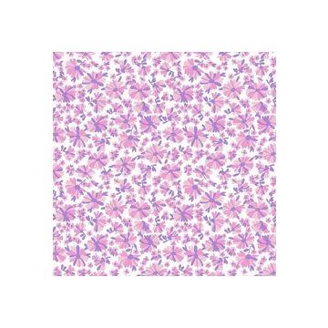 Micro Fibra Estampado Daisy Morado Lila