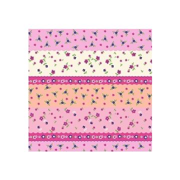 Micro Fibra Estampado Flores Pisos Rosa Medio