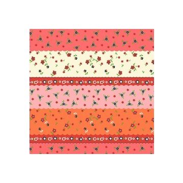 Micro Fibra Estampado Flores Pisos Naranja