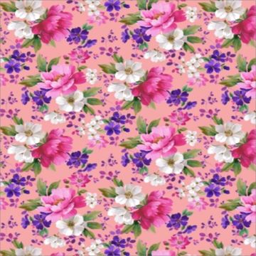 Silky Estampado 1.10 Flor Grande Rosa Palo