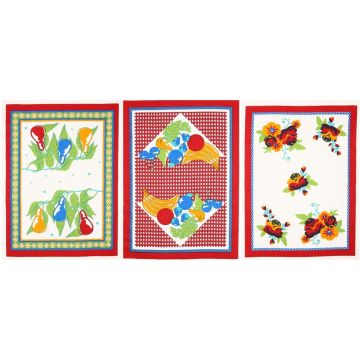 Blancos Lienzo Con 3 Trapos Peras Estampado