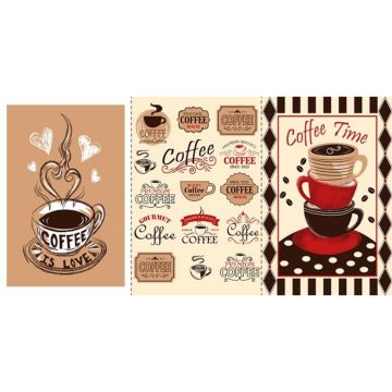 Blancos Lienzo con 3 Trapos Café