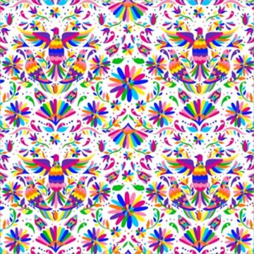 Blancos Mantelina Estampada Pavo Real Chico Blanco