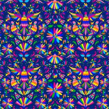 Blancos Mantelina Estampada Pavo Real Chico Azul Marino