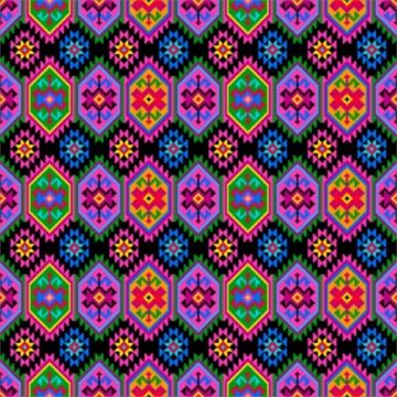 Blancos Mantelina Estampada Zarape Negro