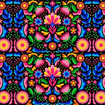 Blancos Mantelina Estampada Flor Negro