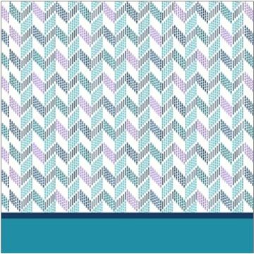 Bramante Americano Zig Zag Verde Agua