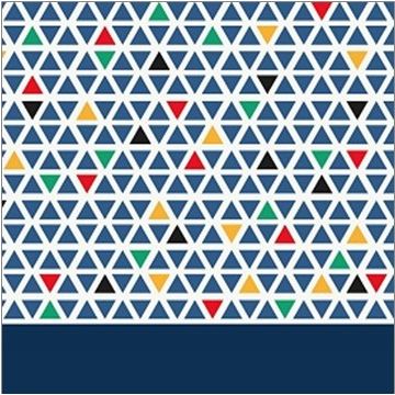 Bramante Americano Triángulos Azul Marino