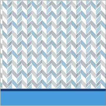 Bramante Americano Zig Zag Azul Cielo