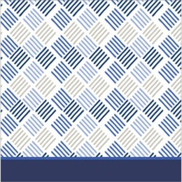 Bramante Estampado Cuadro Chico Azul Marino