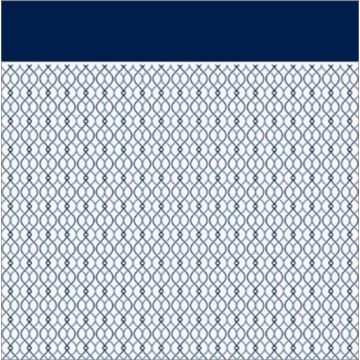 Bramante Estampado Cadena Azul Marino