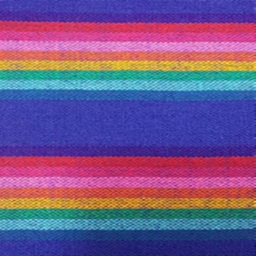 Cambaya Rayada Cenefa Azul Turquesa