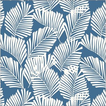 Cortina Marquesita Palmas Azul Marino