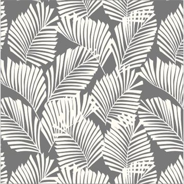 Cortina Marquesita Palmas Gris Oxford