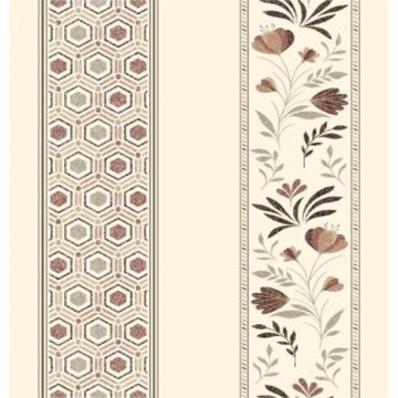 Cortina Sevilla Flores Café Beige