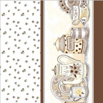 Cortina Tergal Zurich Vajilla Café Beige