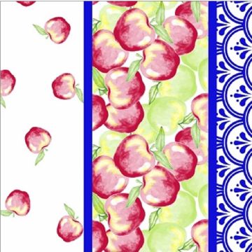 Cortina Tergal Zurich Manzanas Talavera Azul Rey