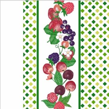 Cortina Tergal Zurich Frutos Verde Limón