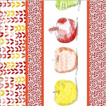 Cortina Tergal Zurich Manzanas Rojo