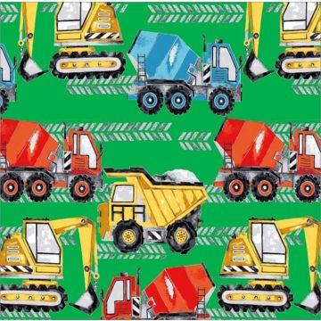 Decoración Infantil Construcción Verde Limón