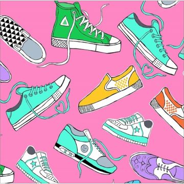 Decoración Infantil Tenis Rosa Medio