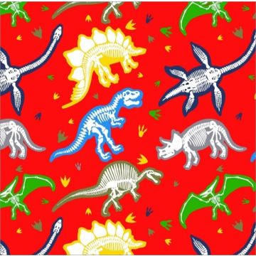 Decoración Infantil Fósiles Rojo