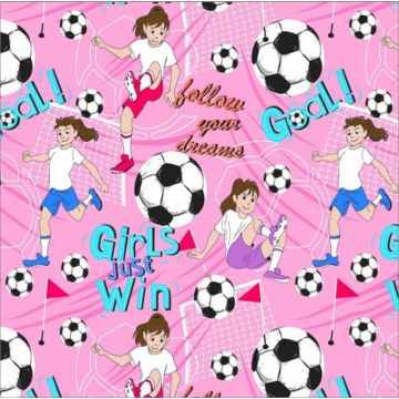 Decoración Infantil Futbol Niña Rosa Pastel
