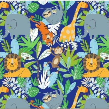 Decoración Infantil Jungla Azul Marino