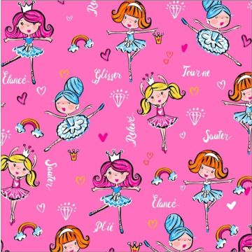 Decoración Infantil Bailarinas Rosa Medio