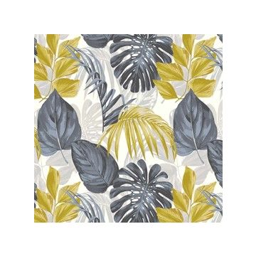 Decoracion Acapulco Hojas Gris Oxford