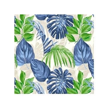 Decoracion Acapulco Hojas Azul Marino