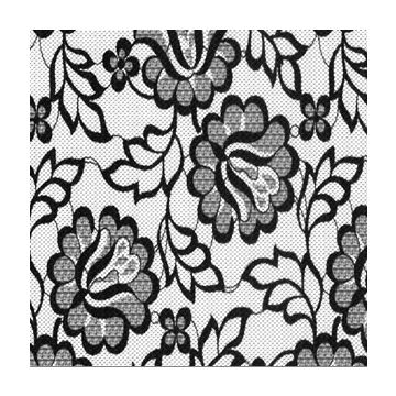 Encaje Canesu Flor Mediana Azul Turquesa